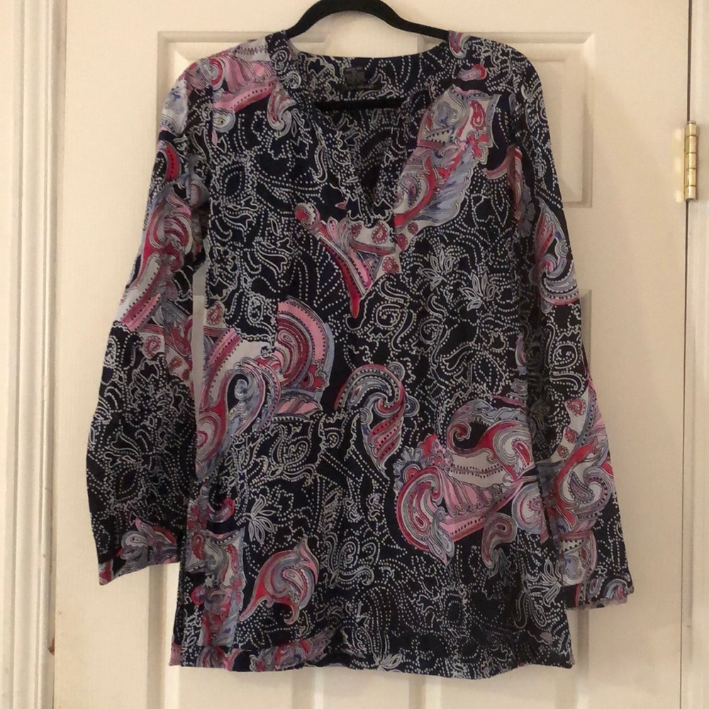 Lucky Brand boho tunic/cover up 100% cotton Sz S